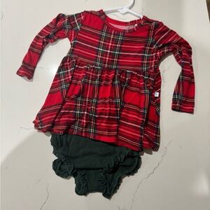 Posh Peanut Red Plaid Diaper Cover Set